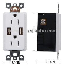 2-Port Rapid Charging USB Wall Outlet Conventional Wall Socket 4.0A